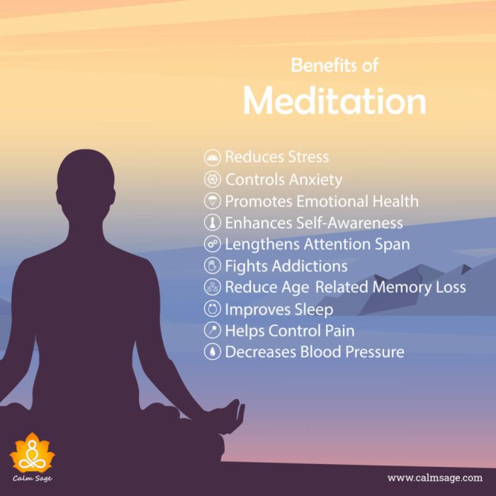 Meditation benefits mindfulness health yoga practice read wellness mind body newbies daily inner infographic onto infinity counting life onegreenplanet article